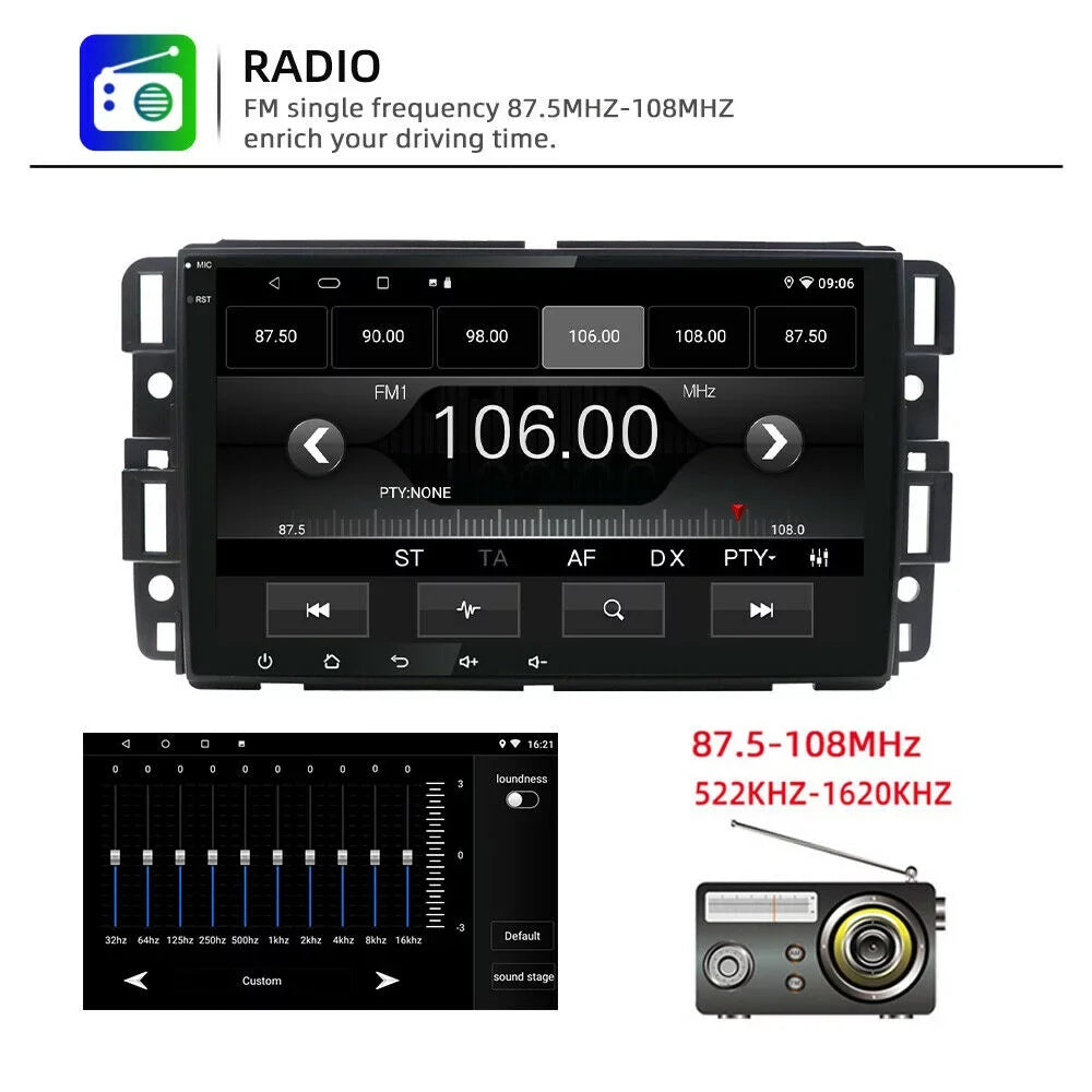Android 10 Car Radio   Player for  Sierra Chevrolet Silverado Yukon Acadia 8" Quad Core Radio Para Carro