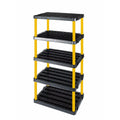 Gracious Living Extra Large Premium Duty Ventilated Plastic Shelving, Black