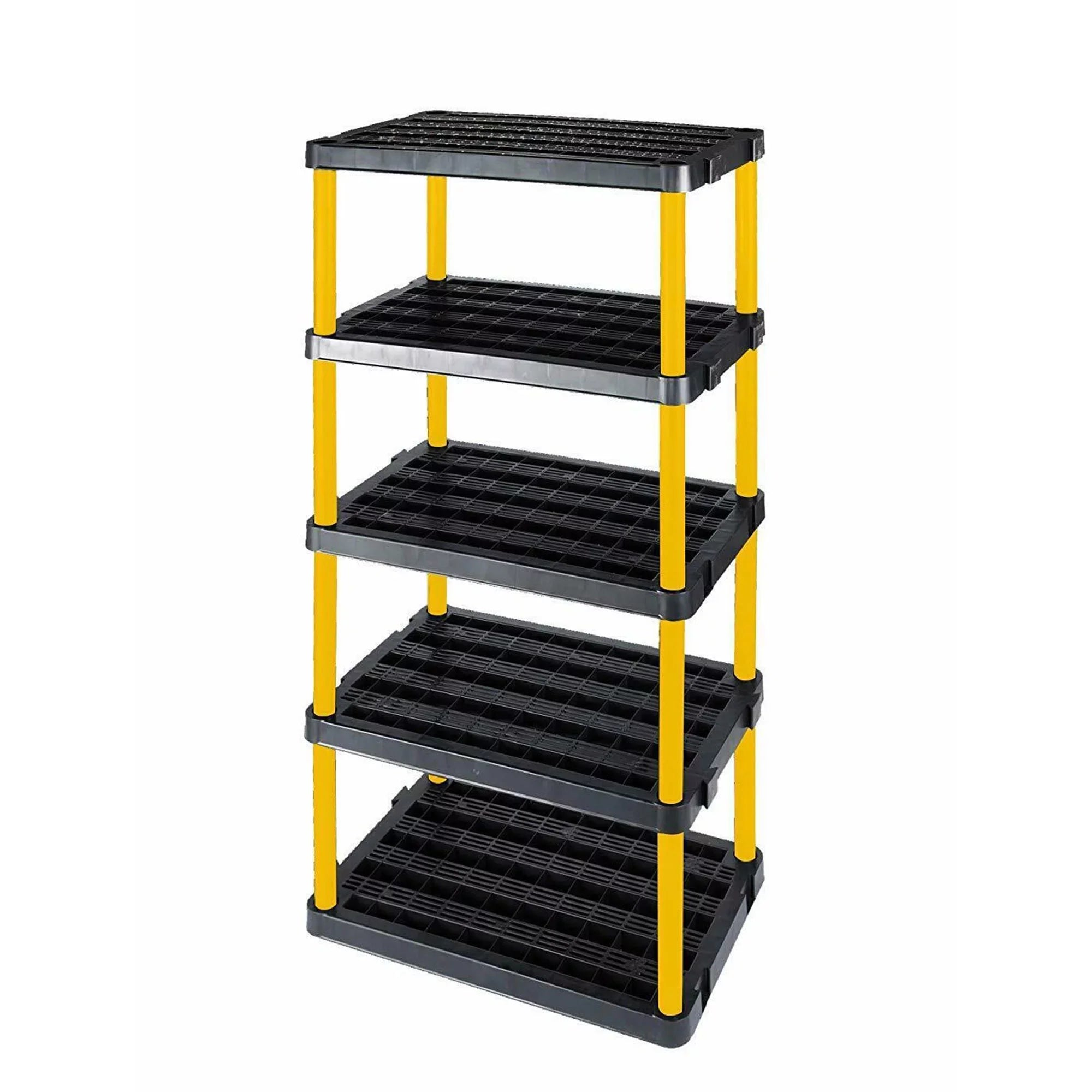 Gracious Living Extra Large Premium Duty Ventilated Plastic Shelving, Black