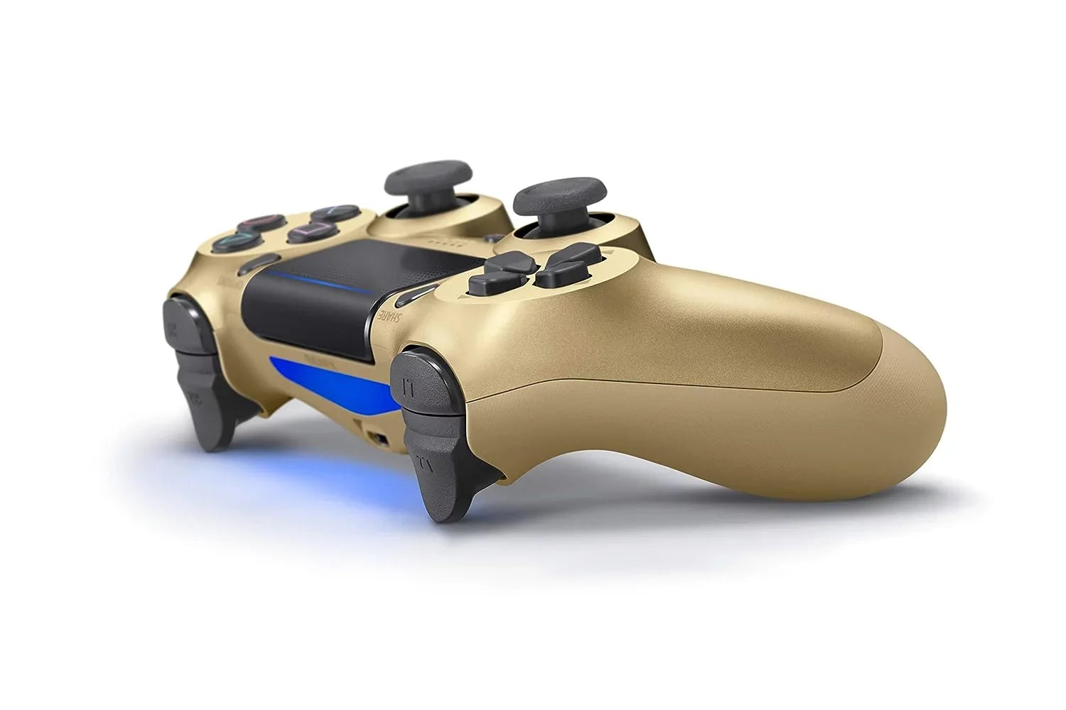 Pre-Owned Sony Dual Shock Gold Gaming Controller For  Console + Wired Earbuds   Bundle (Refurbished: Like New)