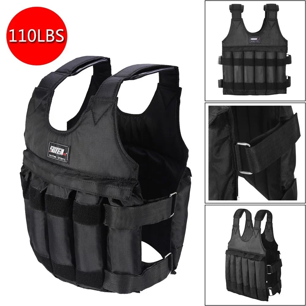 ZiSUGP Workout Weighted Vest for Women Men Adjustable Weight 110LB Exercise Training Fitness Body Weight Vests for Running Training Workout Jogging Walking Yoga Wedge for Wrist