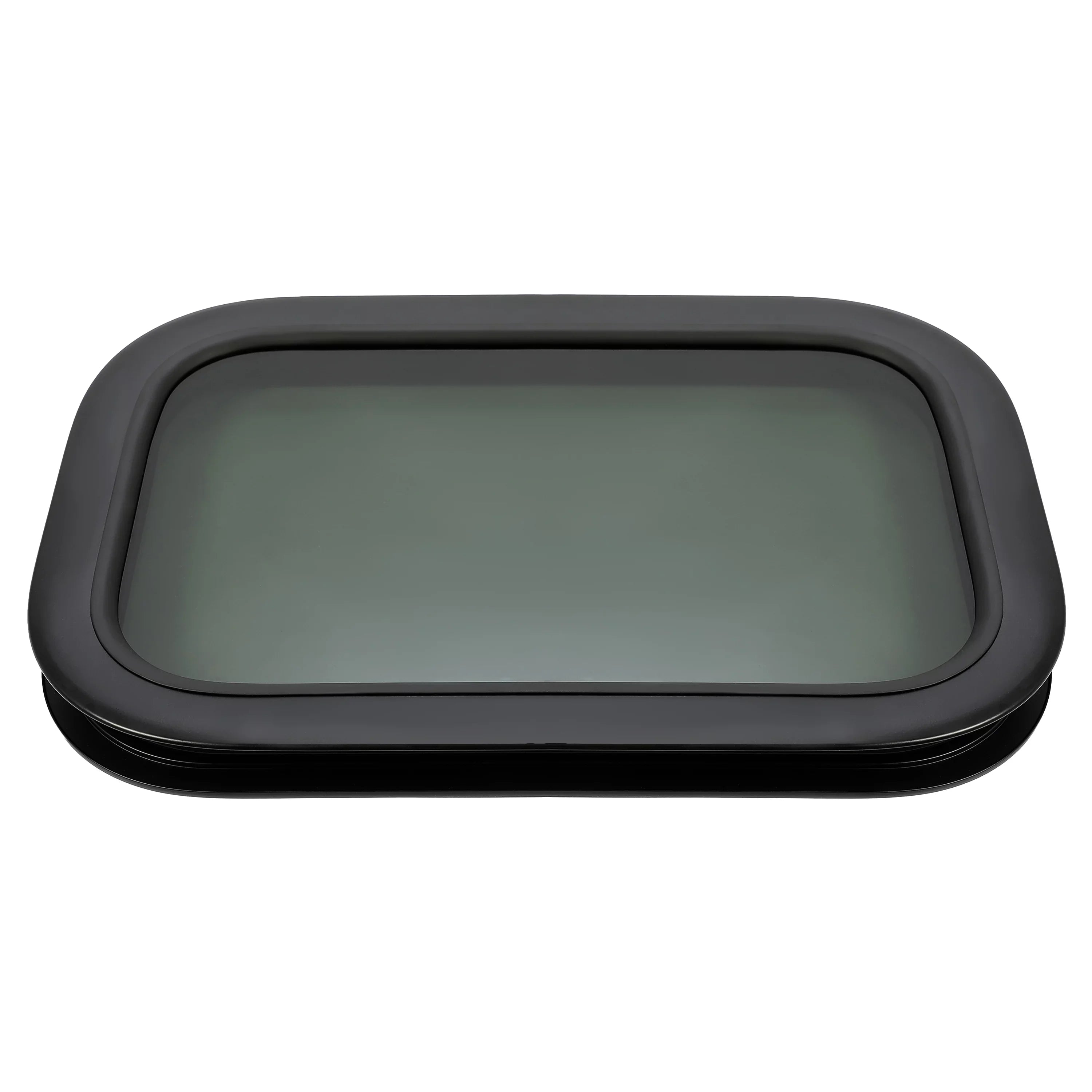 Kojem  Window Black Universal for Camper Vertical Trailer Rip-Up Cargo Powder Coated Glass Steel