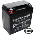 4-Pack UpStart Battery Replacement for 2012  ,  800  Factory Activated, Maintenance Free, Motorcycle Battery - 12V, 12AH, --