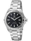 Heuer Men's 40mm Steel Bracelet & Case Automatic Black Dial Analog Watch .