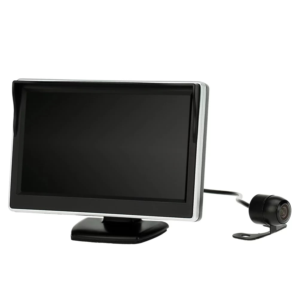 Car Rear View Backup System - 5 Inch   Display Monitor with Parking Camera for Safe Reverse and Parking Assistance