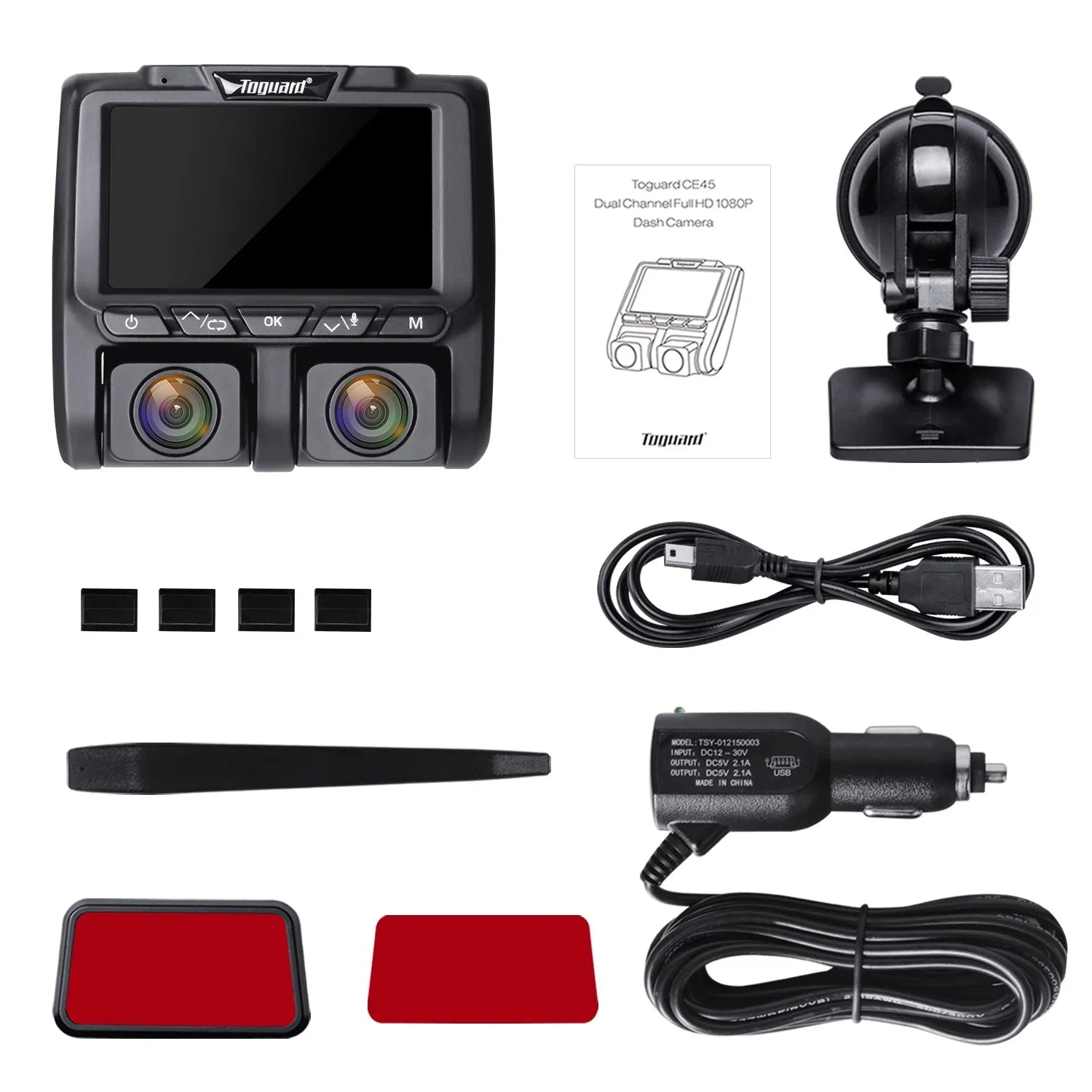 Dual Dash Cam Front and Inside 1080P Dash Camera 3"  Screen Car Camera  with  Night Vision Parking Monitor, -Sensor, Loop Recording
