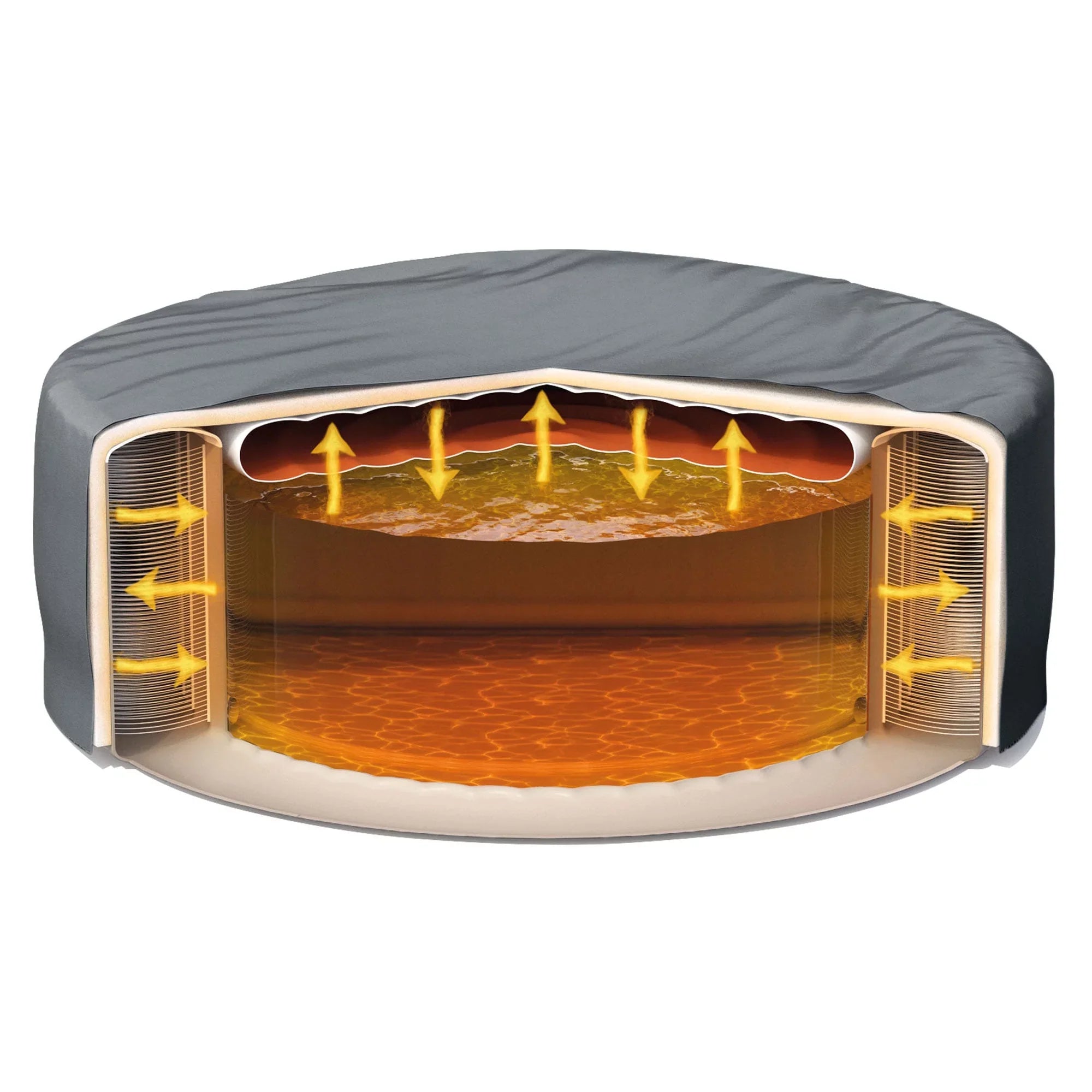 Intex PureSpa Greywood Inflatable Hot Tub Bubble Jet Spa w/ Tray Accessory
