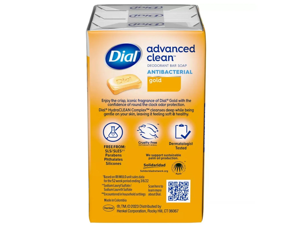 3 Pack Dial Antibacterial Deodorant Soap Gold 4oz 3 Count Each
