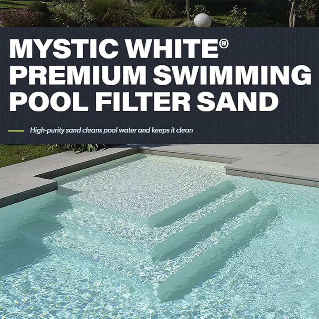 .. Silica 50lbs Mystic White  Swimming Pool Filter Sand, White (2 Pack)