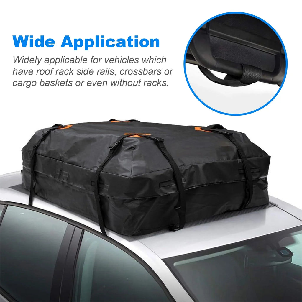 Htovila 600D Waterproof Cargo Bag Car Roof Cargo Carrier Universal Luggage Bag Storage Cube Bag for Travel Camping