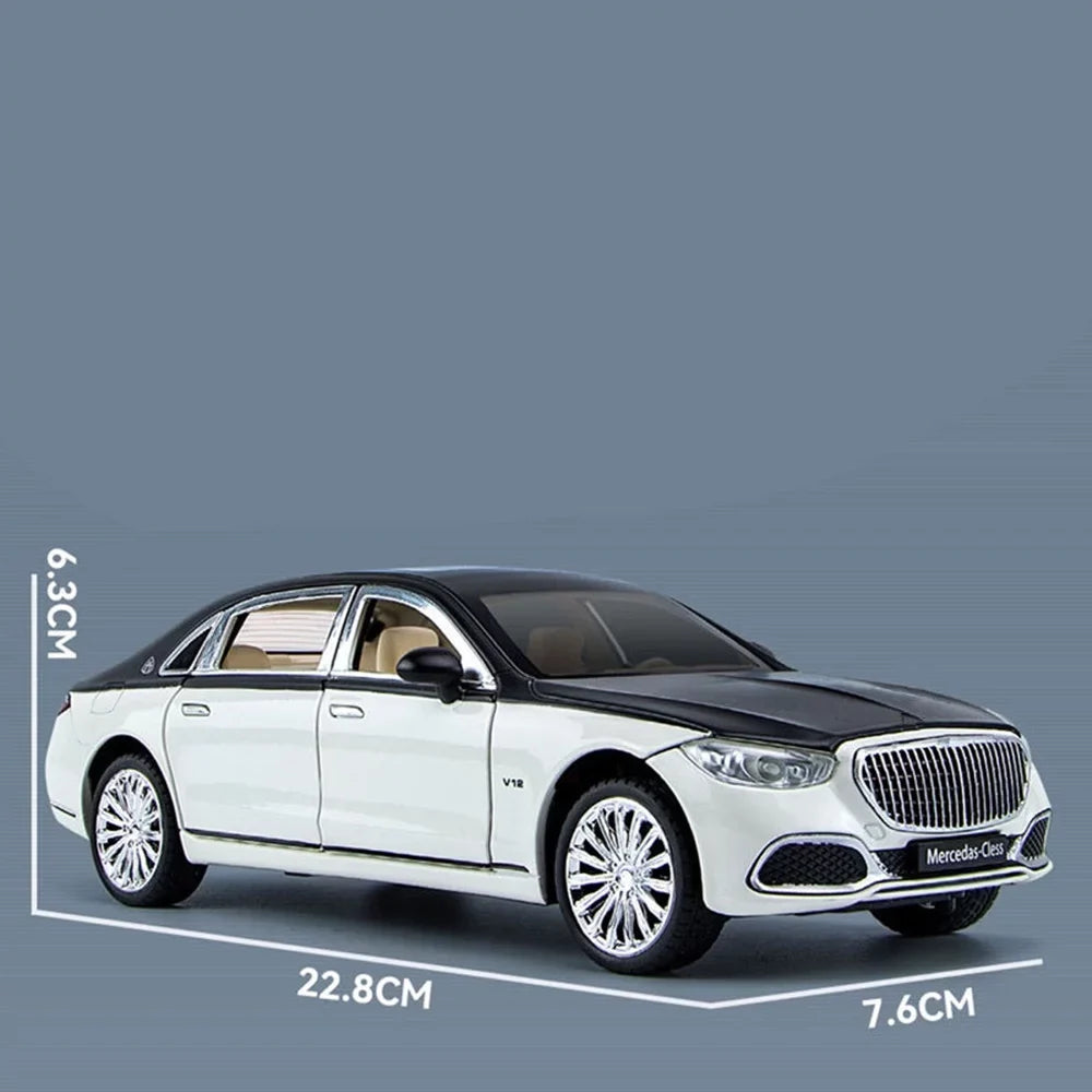 Sound & Light Alloy Metal 1/24 Car Model Gift Collection For Benz Maybach