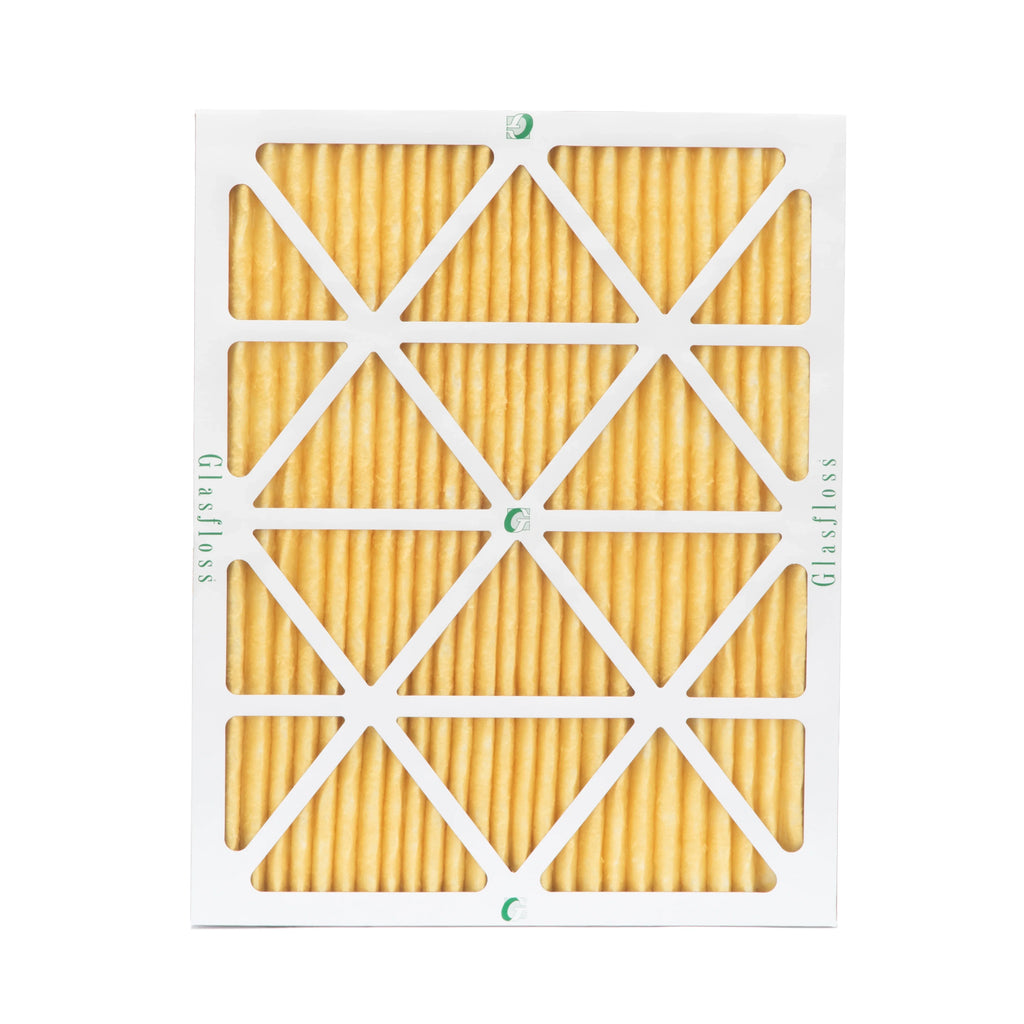 6 Pack of 20x25x1  11 Pleated Air Filters by Glasfloss. Actual Size: 19-1/2 x 24-1/2 x 7/8