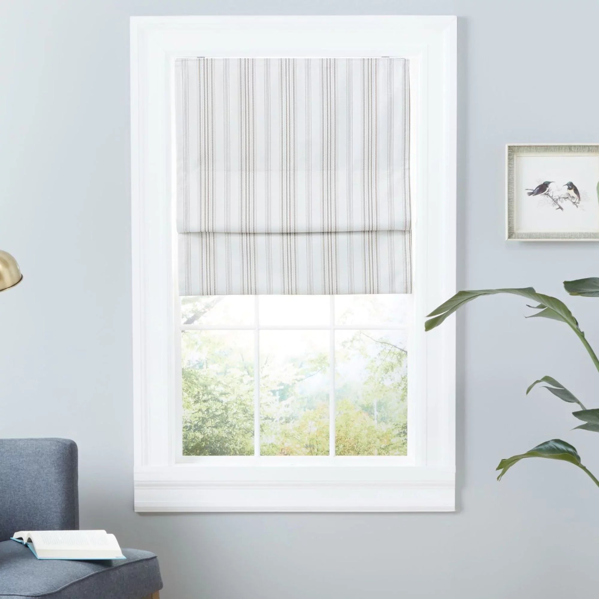 Exclusive Home Ricardo Total Blackout Roman Shade, 31"x64", Natural