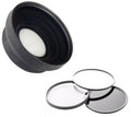 Sony Cyber-shot -  0.5X High Definition Super Wide Angle Lens w/ Macro (Includes Lens/Filter Adapters) + 3 Piece Lens Filter Set
