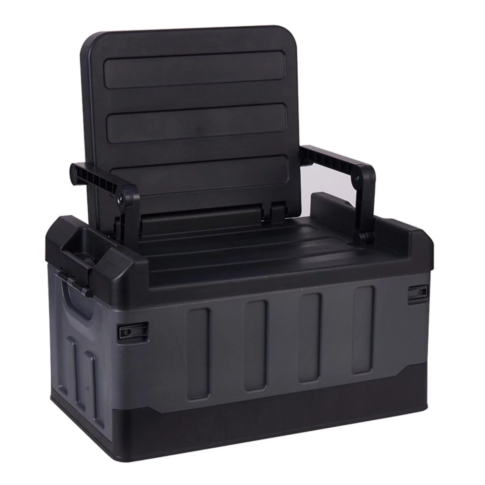 Car Trunk Organizer Crate Car Storage Bins for Sedan Home Office Backpacking Black