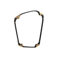 Stylish Black and Gold Frame Design with Unique Shape