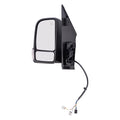 Brock Replacement Driver Side Power Mirror Textured Black with Heat, Signal, Blind Spot Detection & Manual Fold without Camera Compatible with 2019-2020 Sprinter Cargo 1500/2500/3500 (907)