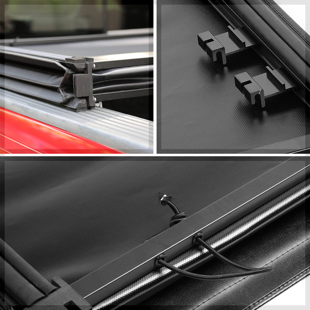 Short Bed Truck Tonneau Cover 5Ft Soft Top Tri-Fold Fleetside for 05-21 Frontier Fits select: 2005-2019