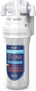Frizzlife -9 Alkaline Remineralization Under Sink Inline Water Filter - Quick Twist Post Filter for  System