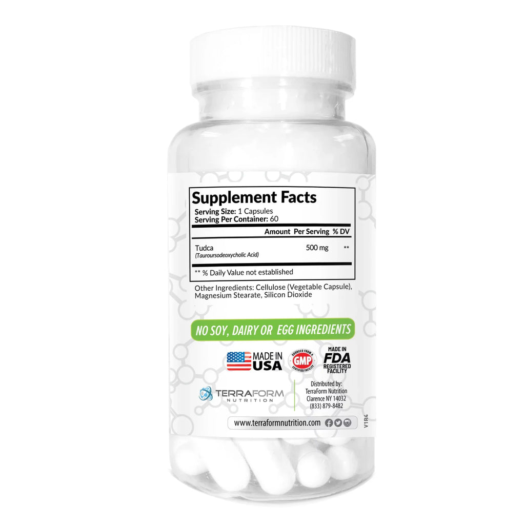 (2 Pack)  (Tauroursodeoxycholic Acid) - 500mg - 120 Capsules - Help Supports Liver Health