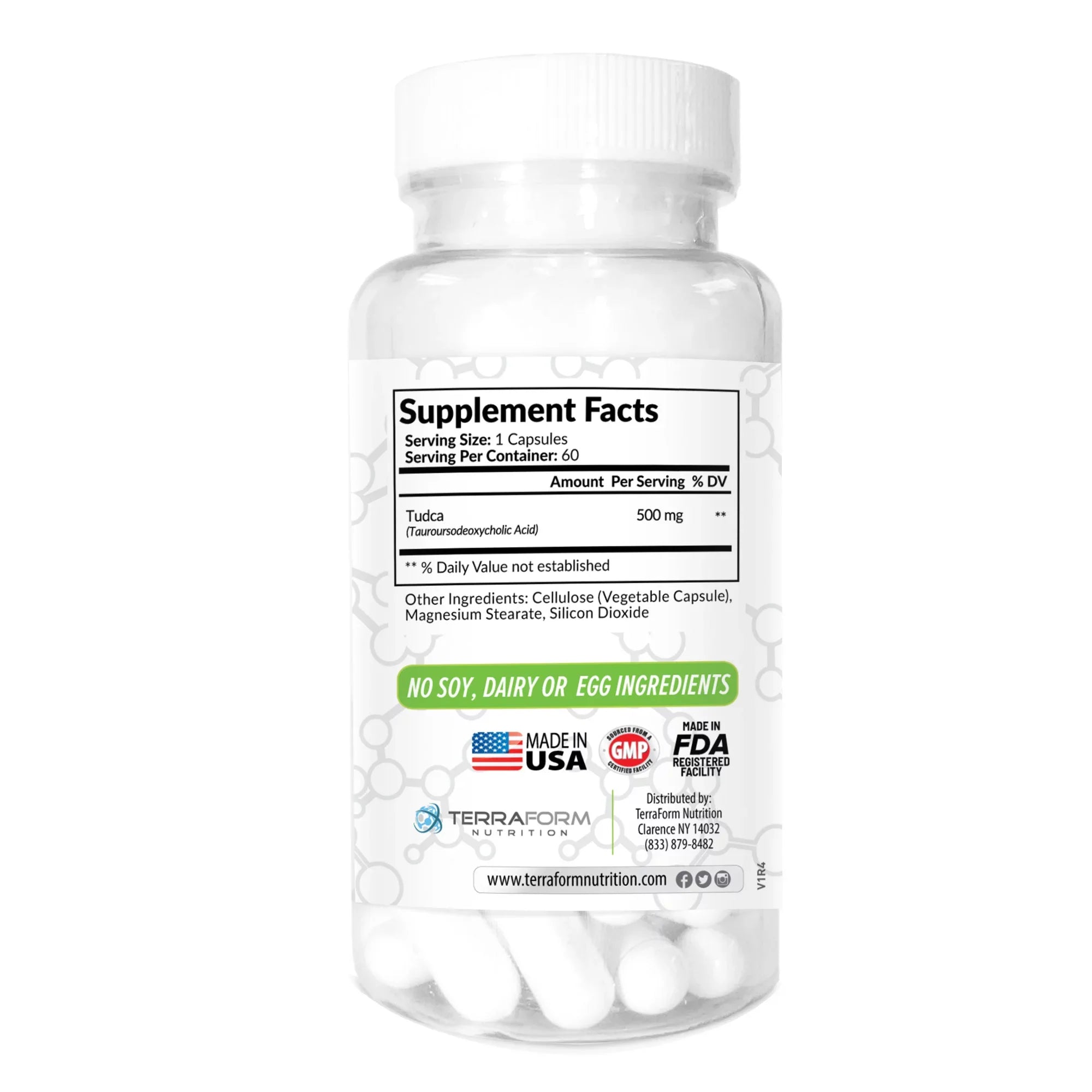 (2 Pack)  (Tauroursodeoxycholic Acid) - 500mg - 120 Capsules - Help Supports Liver Health