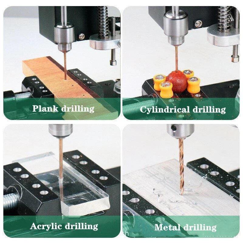 Motor Desktop Bench Drill, Wood Jewelry Metal Plastic Procession, 7-Speed Adjustable Punching Machine
