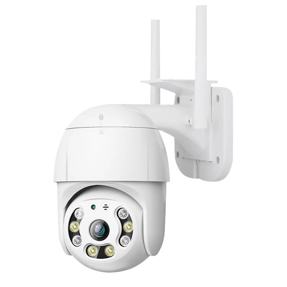 1080P Waterproof Smart WiFi Camera System - Wireless with 355° Rotation, Motion Detection, Sound & Light Alarm, Night Vision, Two-Way Communication,  Remote Control for Home & Office Security