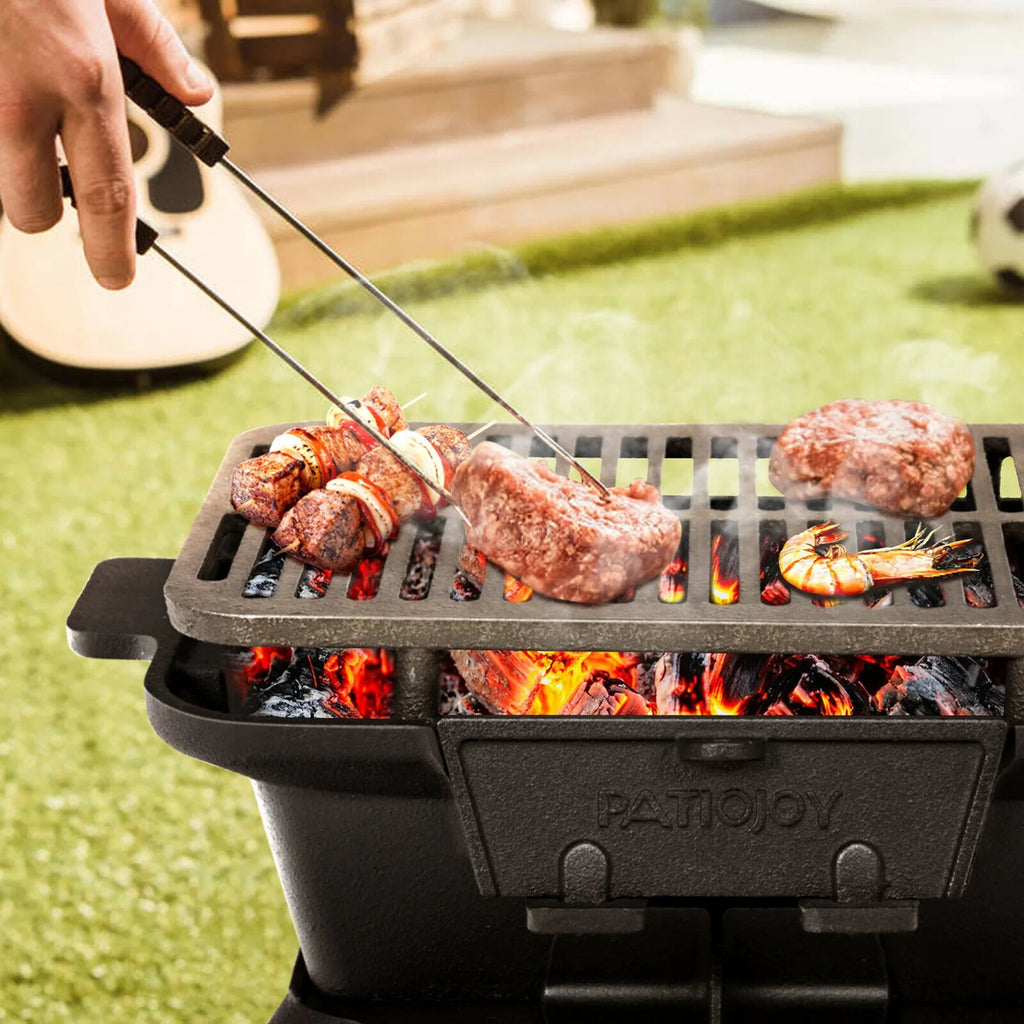Heavy Duty Cast Iron Charcoal Grill Tabletop  Grill Stove for Camping Picnic