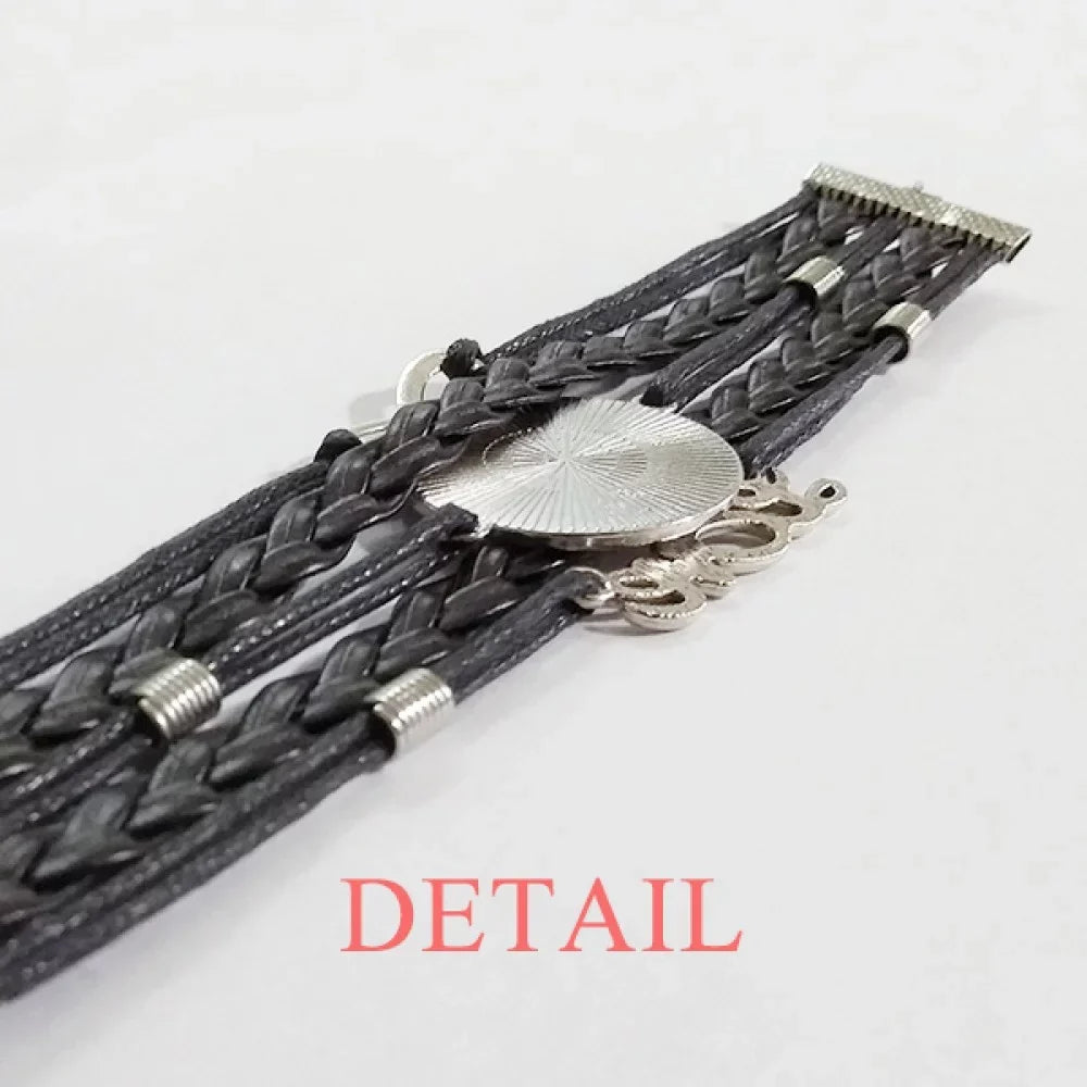 Designer Worked Hard Paint Seriously Bracelet Hand Strap Leather Rope Wristband Double Set