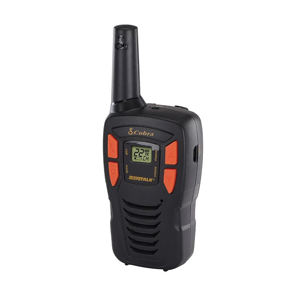 Cobra  Compact Walkie Talkies for Adults - Rechargeable, Lightweight, 22 Channels, Long Range 16-Mile Two-Way Radio Set