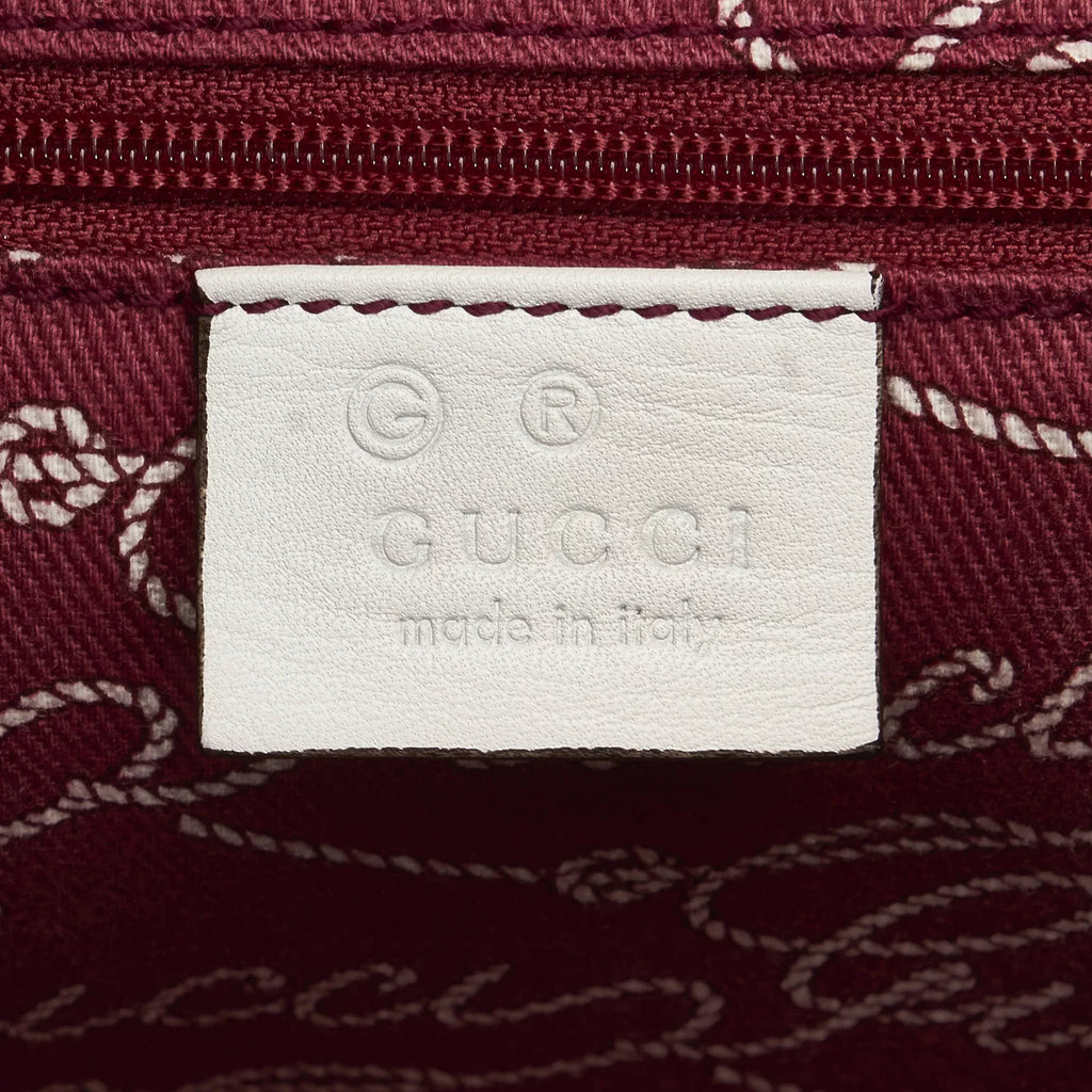 Pre-Owned Authenticated Gucci Web Tote Bag Canvas Fabric Pink Women (Good)