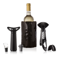Vacu Vin Wine Set Original Plus- 6pc Wine Must Haves - Includes Foil Cutter - The Corkscrew Twister - Active Cooler Wine - Wine Server Crystal - Wine Saver Concerto and Vacuum Wine Stopper