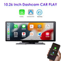 KingFurt  Touch Screen Wireless Dash Cam - Dual Lens, Bluetooth Connected, 2K Resolution, 10.26''  Screen, WiFi Enabled