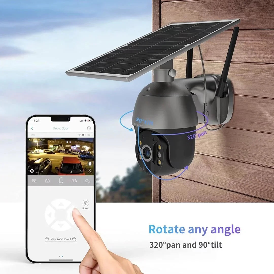 Soliom 3G/4G  Outdoor Security Camera Wireless,Pan Tilt 360°View Spotlight,1080P , Motion,No Wifi,Rechargeable Batteries,-4G