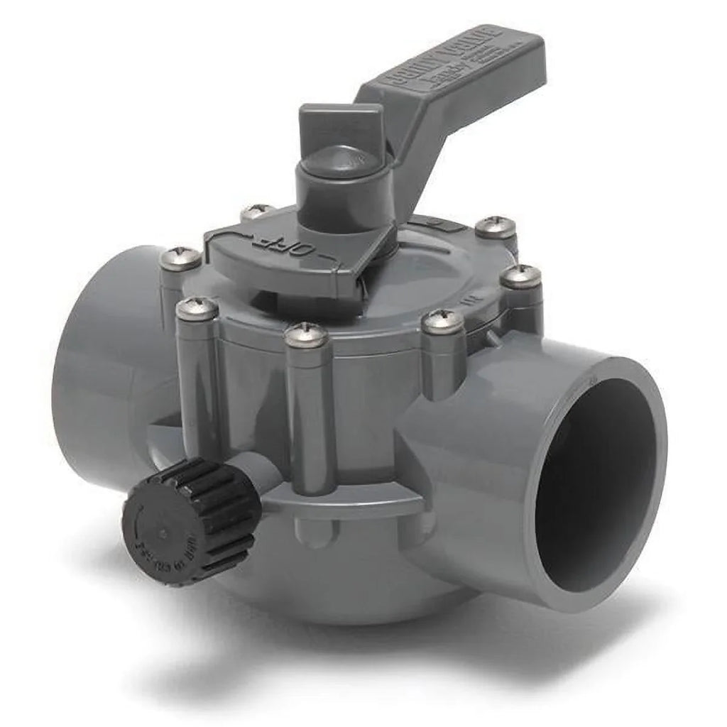 Zodiac Jandy/Teledyne Laars Diverter Valve,  2" s/2-1/2" spg Pos Seal, 2 Way, Gray Part # 2876