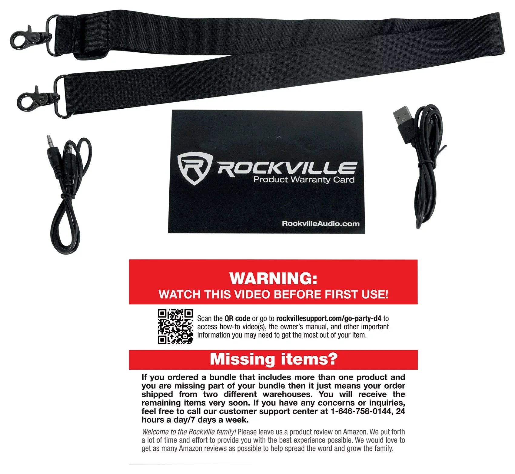 Rockville Go Party  Large Loud Portable  Party Bluetooth Speaker, Deep Bass