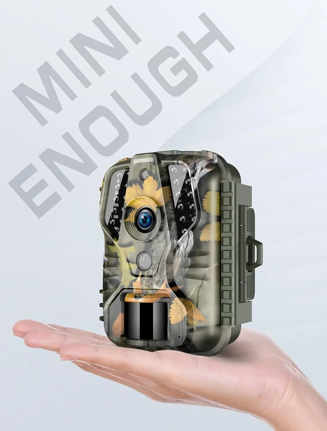 Mini Trail Camera - Game Camera 20MP 1080P with Night Vision Motion Activated Waterproof, Hunting Camera 0.2s Trigger Time for Wildlife Monitoring Deer Hunting-