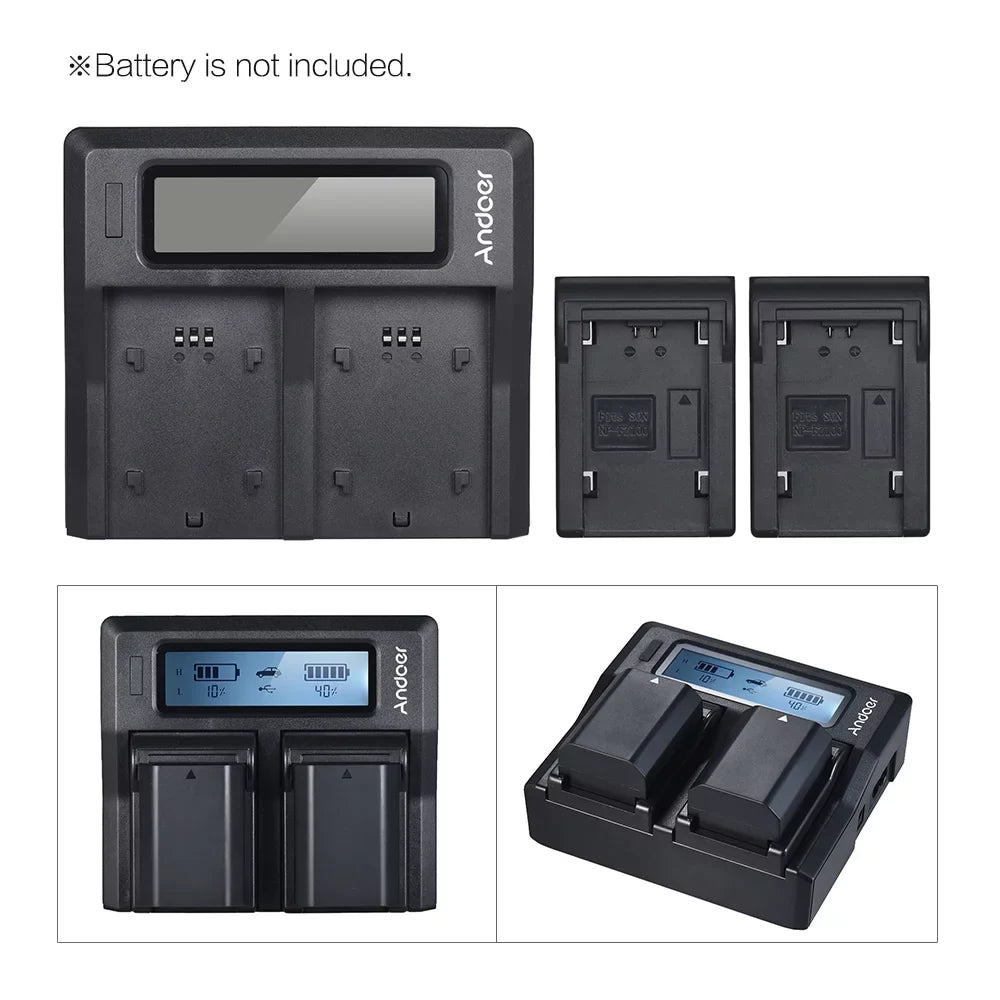 Andoer - Dual Channel  Battery Replacement for