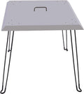 Fire Pit Heat Deflector, 24 x 24 x 24 Inch, Stainless Steel Fire Pit Cover 1.5mm Thick, w/Foldable Legs and Carrying Handle, Square Fire Pit Burner Cover to Push Heat Down (Square, 24x24x24 in)