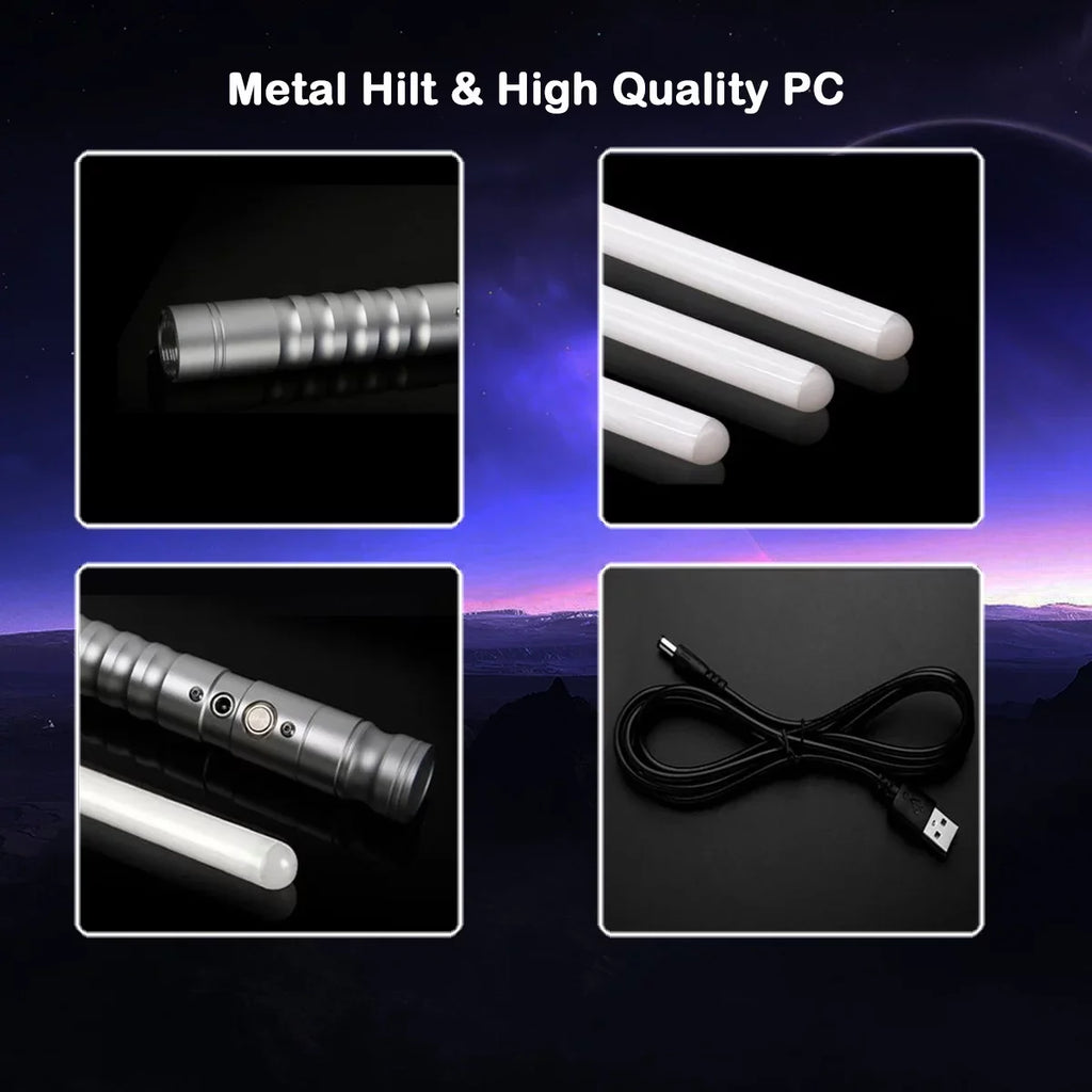 7 Colors Change   Lightsaber Toy with Metal Hilt Sound Fonts Gift for Kids