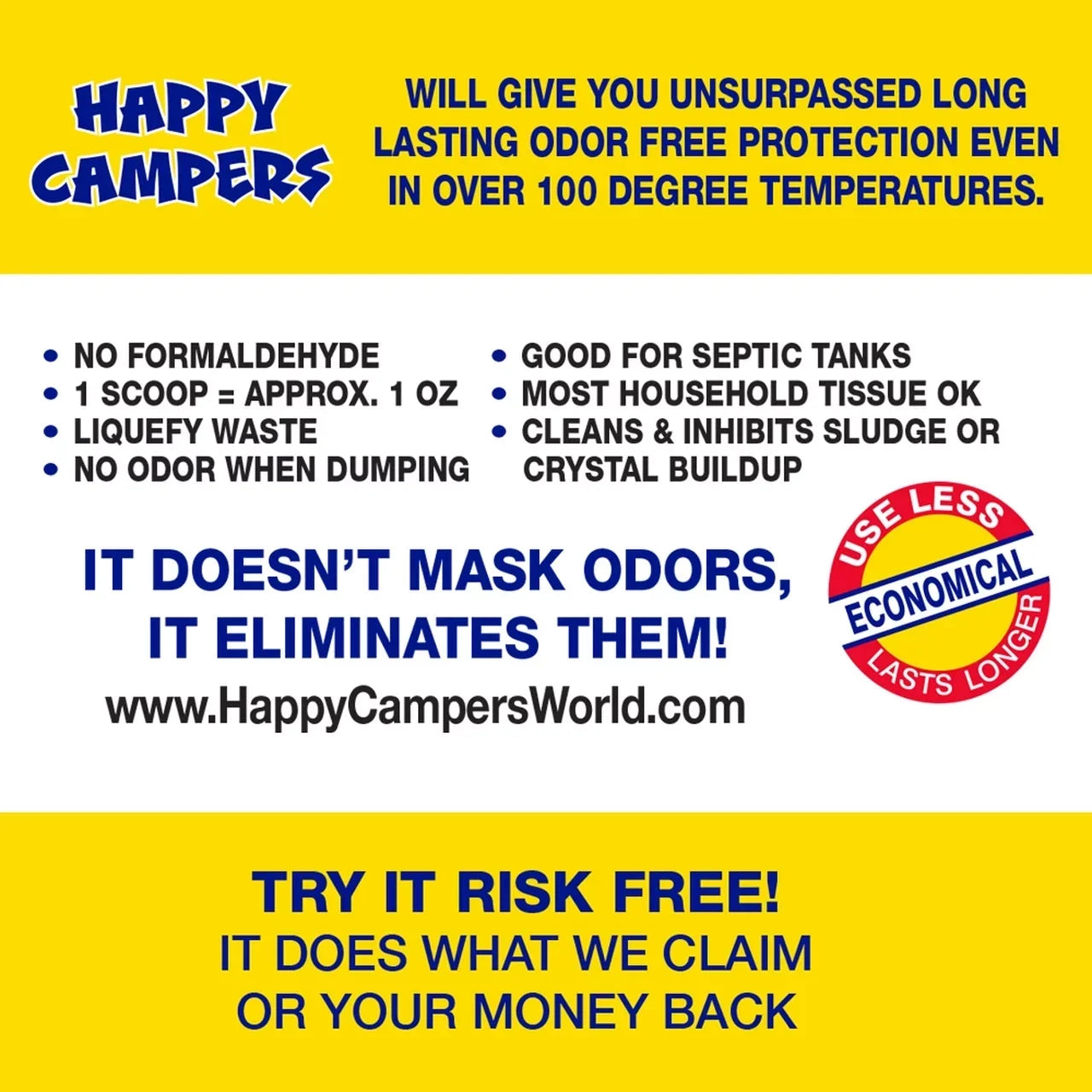 Happy Campers  Holding Tank Deodorizer Treatment - 64 treatments