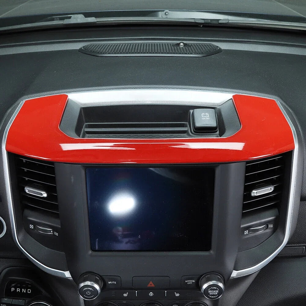 Teledu Red Center Console Storage Box Panel Trim Decor Frame