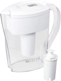 Brita Space Saver Water Filter Pitcher with 1 Replacement Filter, White, 6 Cup Capacity