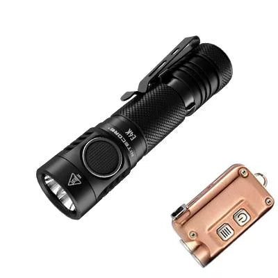 Combo:   Next generation Flashlight - 4400 Lumens w/Tini Copper Keychain Light -380 Lumens
