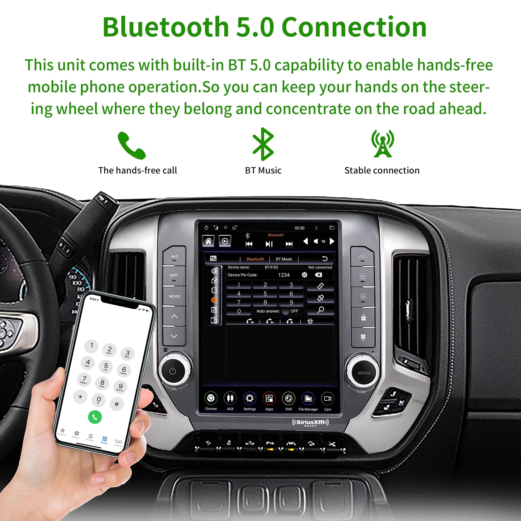 Linkswell Gen5 -style 12.1 inch Car SirusXm Raido Stereo for Chevrolet Silverado 2014-2021  2014-2019 Touch Screen Navigator Android Truck Replacement  radio 4G+64G Apple Carplay Auto