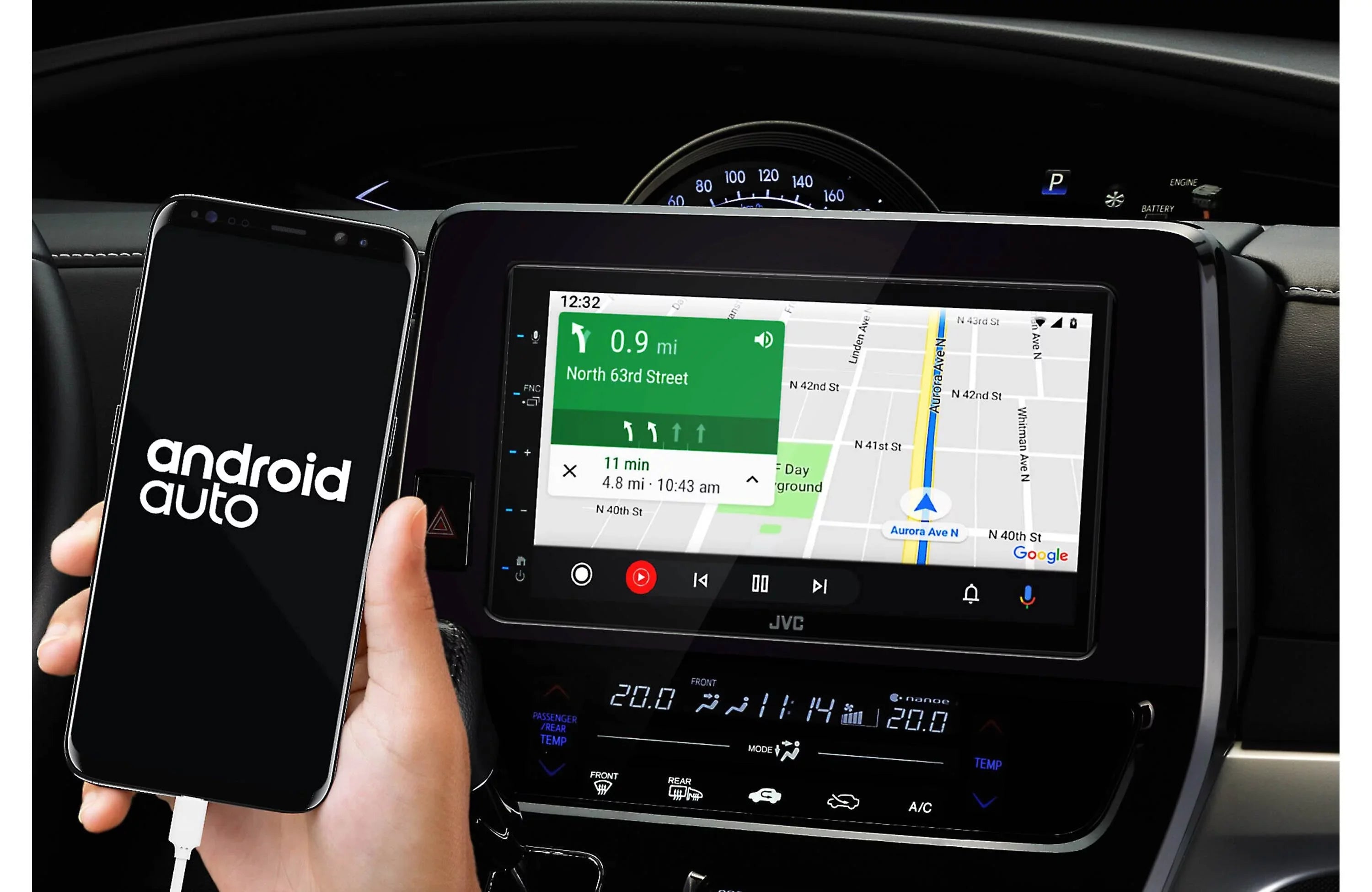 '- Digital Multimedia Receiver w/ fixed 6.75" Touchscreen Monitor+Absolute  Rearview Camera & Magnet Phone Holder