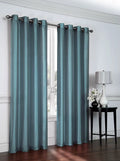 2 Pack: Regal Home Collections Ultra Luxurious Semi Sheer Shimmer Grommet Top Curtain Panels - Seaside Blue