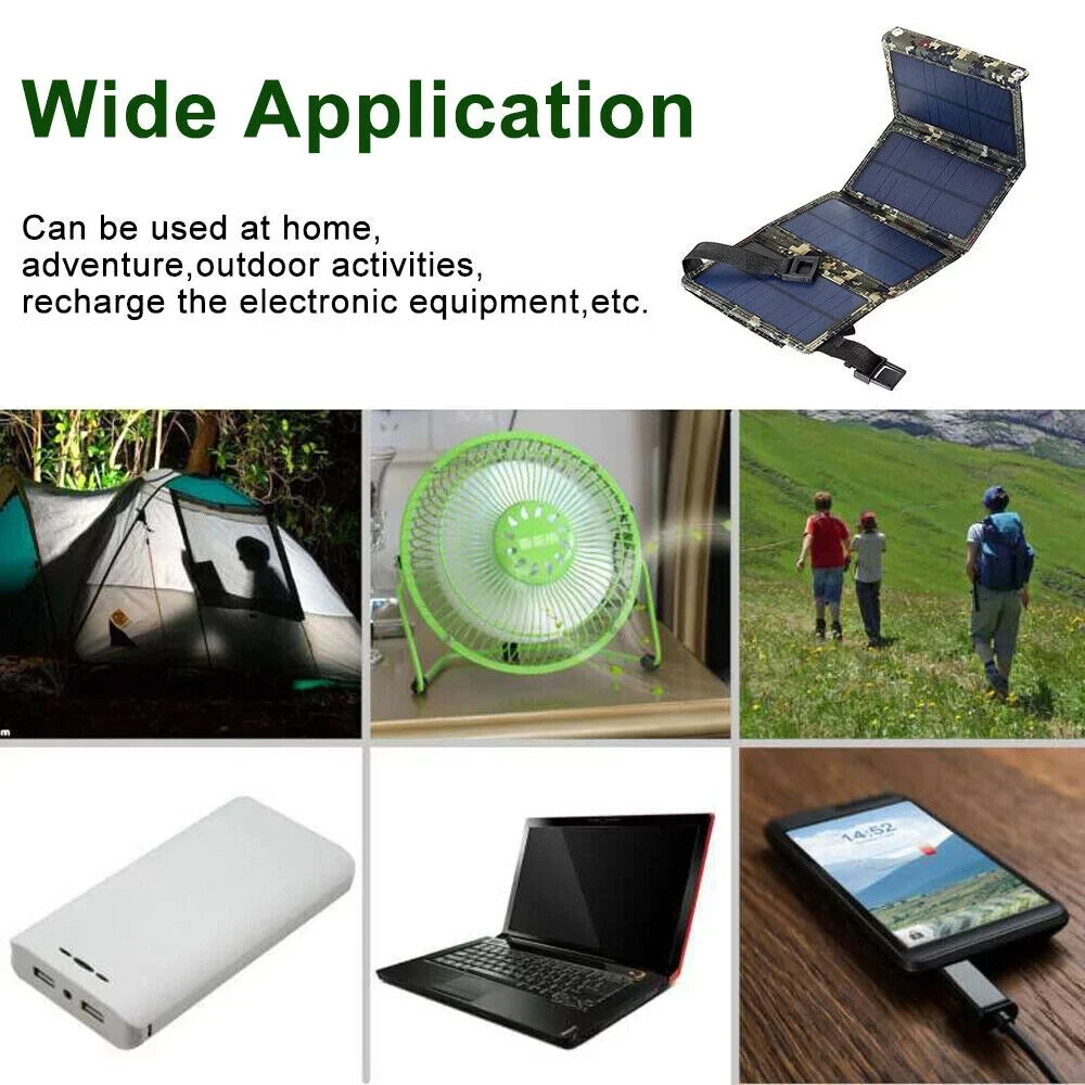 Paddsun 80W  Solar Panel Folding Power Bank Outdoor Camping Hiking Phone Charger