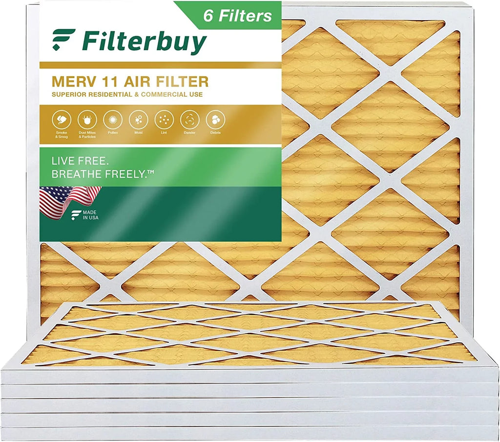 Filterbuy 16x21.5x1  11 Pleated   Furnace Air Filters (6-Pack)