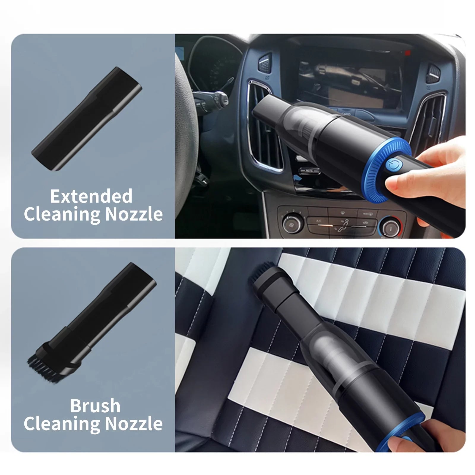 Anself 10000Pa Car Cleaner Portable  Handheld  Cleaner 120W Strong Suction Cleaner for Pet Hair Dust Gravel Cleaning Home Office